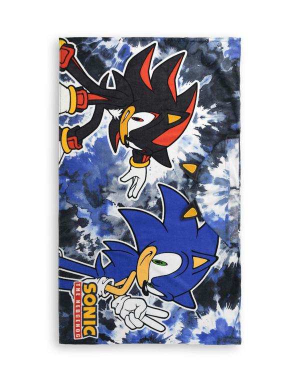 Vanilla Underground Sonic the Hedgehog Boys Black Shadow Poncho Towel (One Size)