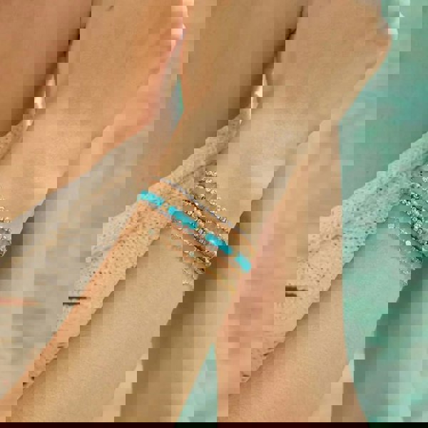 Ania Haie Chill Voyager 14ct Gold Plated Disc Bracelet B063-01G