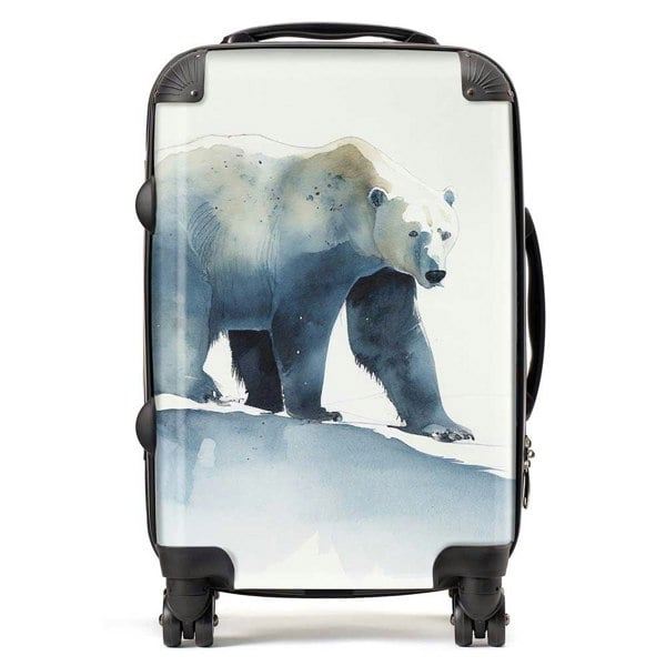 Warren Reed Polar Bear Watercolour Suitcase