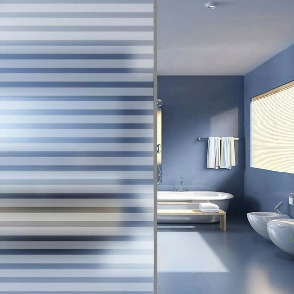 Berkfield Frosted Privacy Window Film Adhesive Stripes 0.9x20 m
