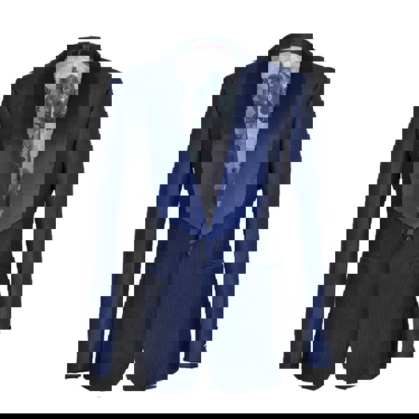 David WeJ DW Signature Satin Shawl Lapel Blazer - Navy