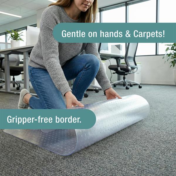 Floortex Cleartex® TrYlok® PVC Chair Mat Low Pile Carpets