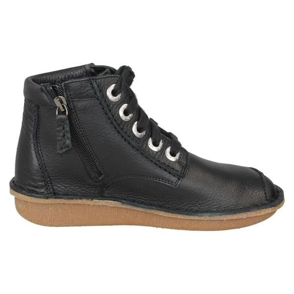 Clarks Ladies Clarks Lace Up Casual Ankle Boots Funny Cedar