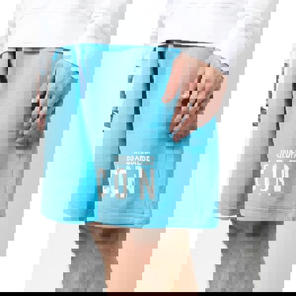 Dsquared Icon Logo Printed Cotton Shorts   in  Blue