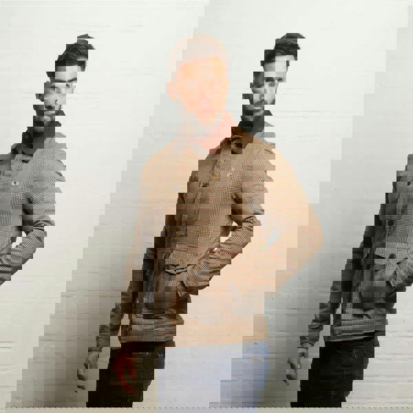 Gabicci V55GJ11 Mens Hunter Check Blouson Gabicci Vintage - NUTMEG