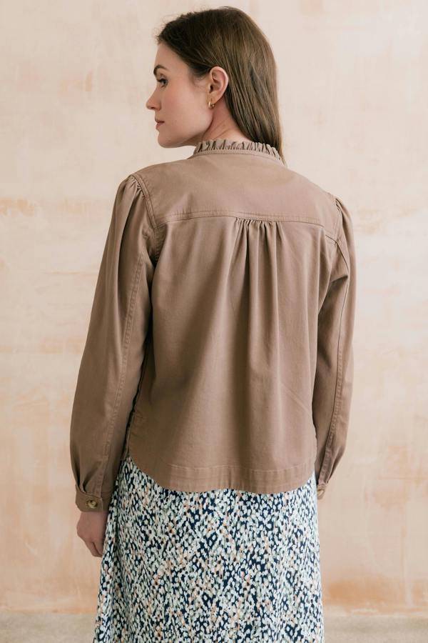 Lily & Me Seren Stretch Cotton Twill Jacket Mocha