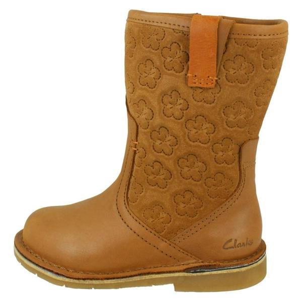 Clarks Girls Clarks Casual Mid Calf Boots Comet Pop