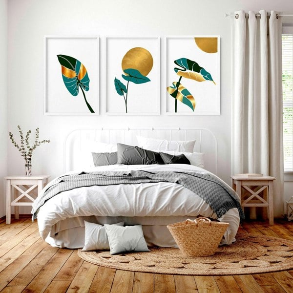 Wall art for bedroom walls | set of 3 Bohemian wall art prints