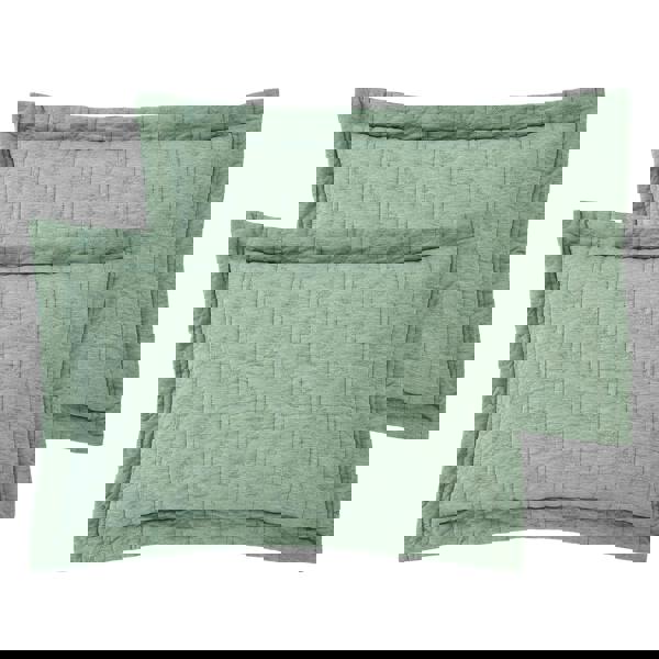 Pineapple Elephant Tamba Leaf Pinsonic Quilted Oxford Pillowcase Pair Green