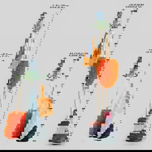 deAO Toys Household Cleaning Pretend Play Toy with Dinosaur Stand and Accessories Included