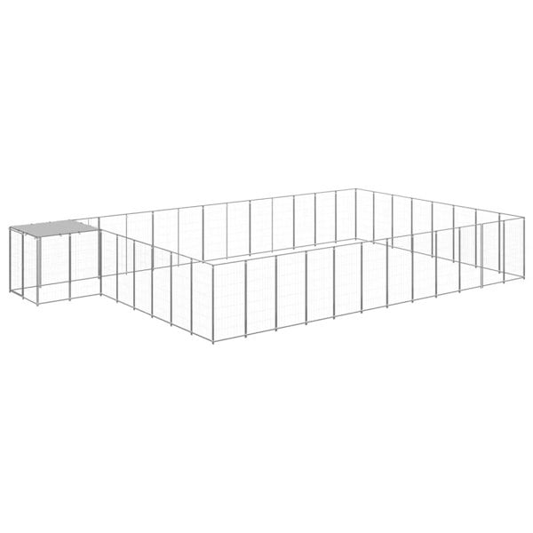 Berkfield Dog Kennel Silver 30.25 m�__ Steel