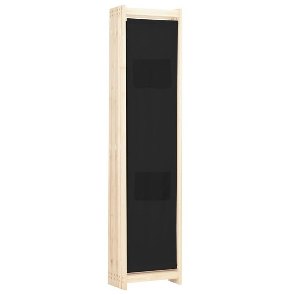 Berkfield 6-Panel Room Divider Black 240x170x4 cm Fabric