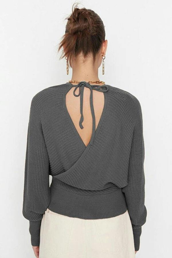 WOVCOR Wrap Front Knitted Jumper