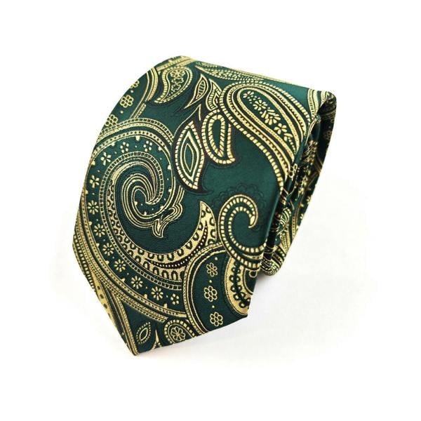 Green Paisley Tie & Pocket Square Set