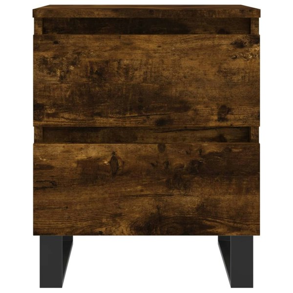 Berkfield Bedside Cabinet Smoked Oak 40x35x50 cm Engineered Wood