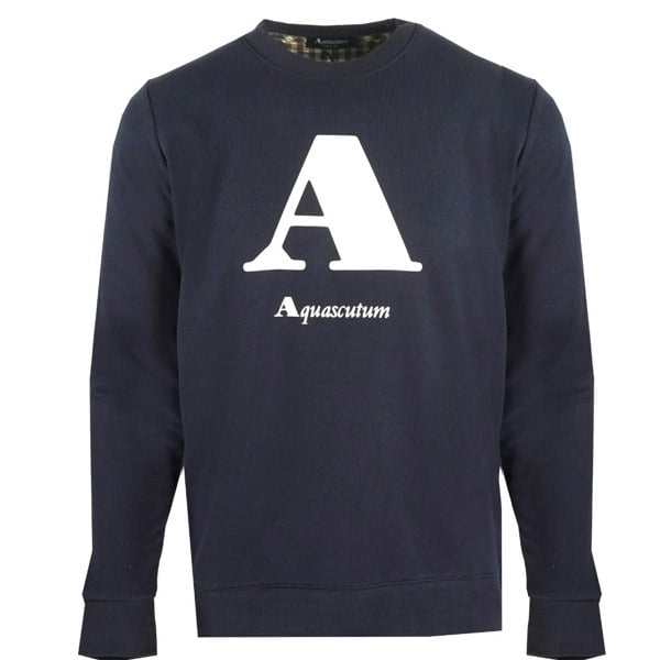 Aquascutum "A" Logo Navy Sweatshirt