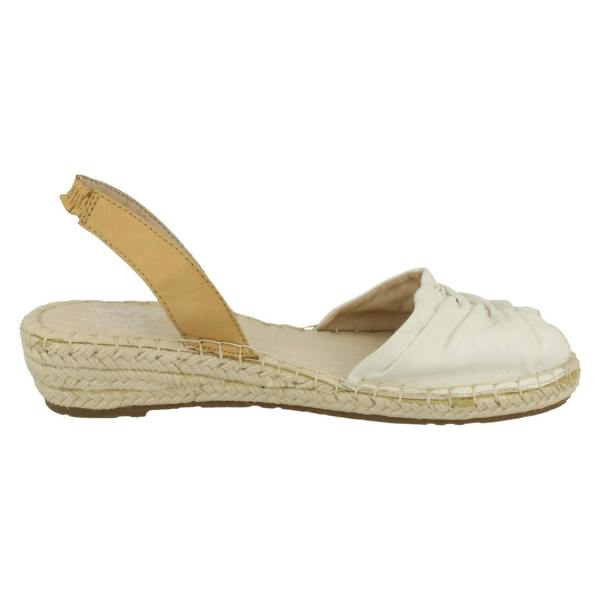 Ladies Flowers Wedge Heel Slingback Ruched Vamp Sandals
