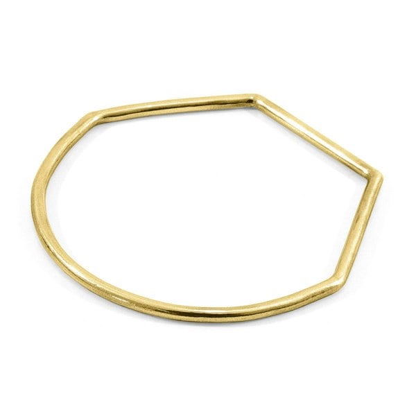 Anchor & Crew Rowe Half Circle Geometric 9ct Yellow Gold Bangle