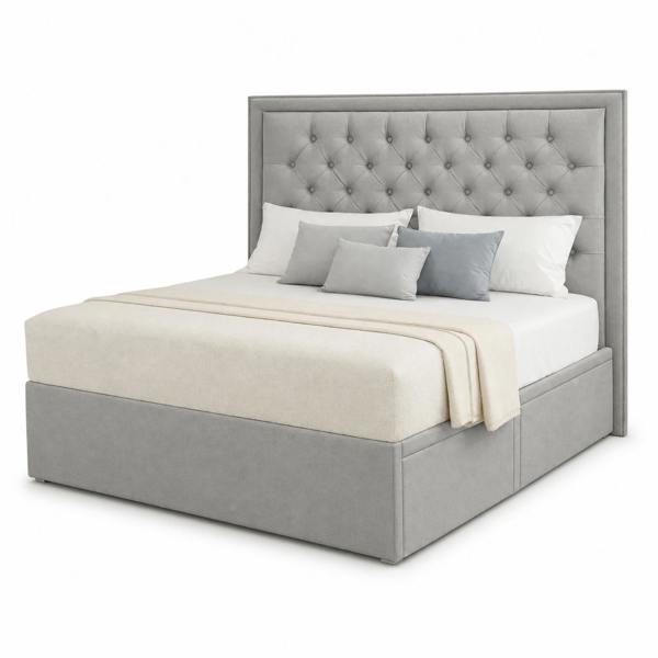 Great British Beds Princess Divan Bed - Silver Plush