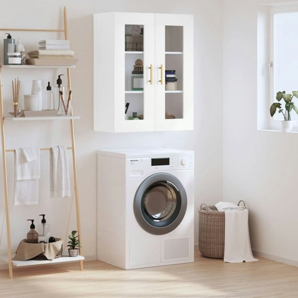 Berkfield Wall Mounted Cabinet White 69.5x34x90 cm