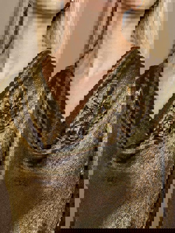 GWD Juliet Gold Metallic Maxi Dress