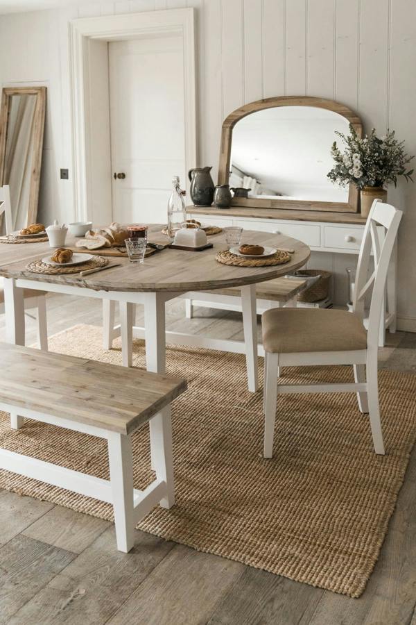 Statement Furniture Florence Round Oval Extendable Kitchen Dining Table 115-160cm