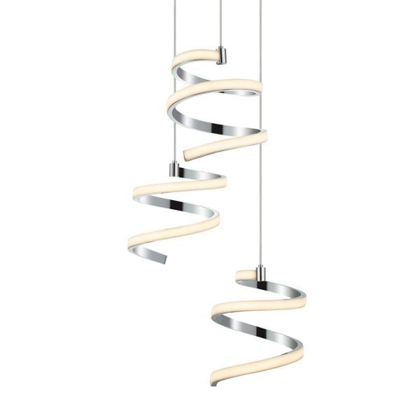COSYLYTE Nyah 3 Light LED Spiral Cluster Pendant Light
