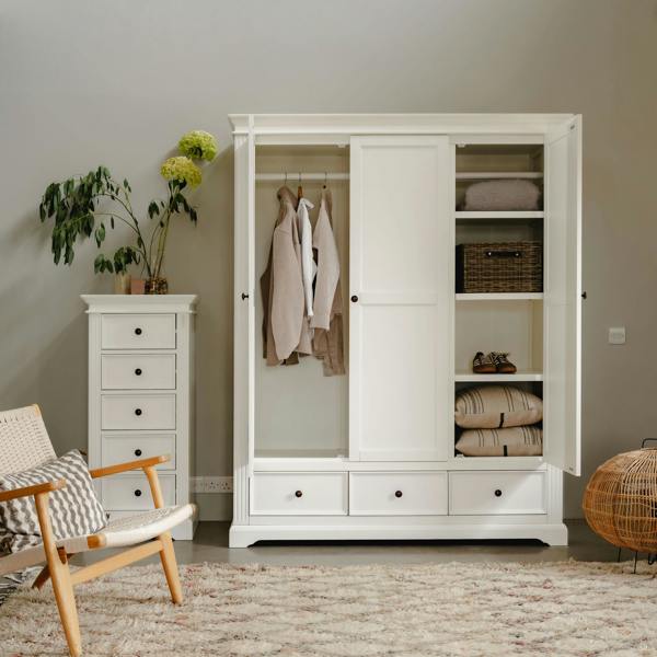 Statement Furniture Gainsborough Large Triple Wardrobe, 3 Door Bedroom Storage
