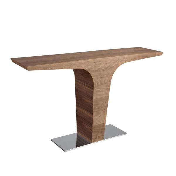 Angel Cerdá Rectangular Walnut Console With Chrome-plated Steel BASE 3030