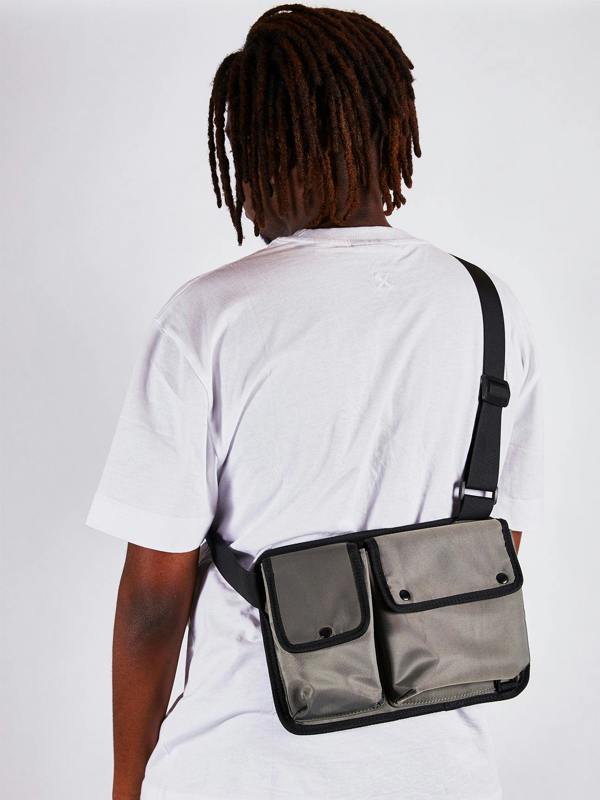 SVNX Nylon chest bag in moss - svnx