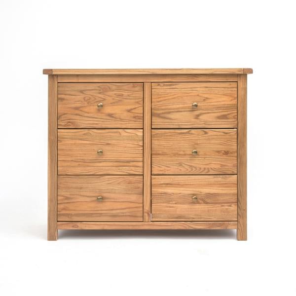 Trivento 6 Drawer Chest of Drawers Brass Knob