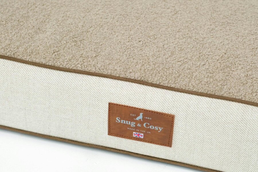 Snug and Cosy Pets Heritage Tweed Orthopaedic Pet Lounger - Comfort & Support