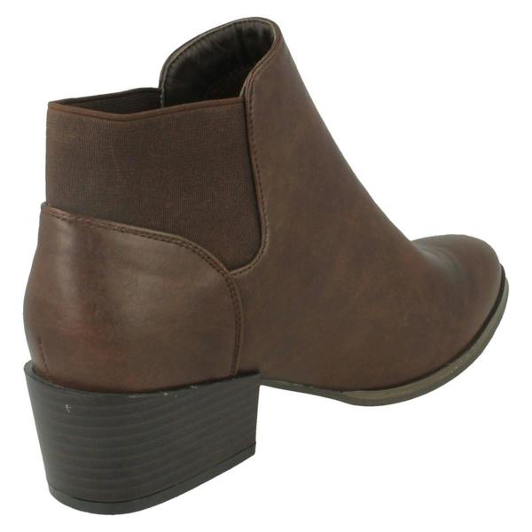 Spot On Ladies Spot On Heeled Ankle Boot