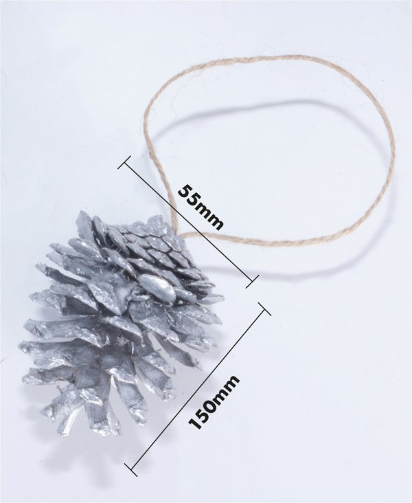 St Helens Silver Hanging Pinecones - Set Of 6