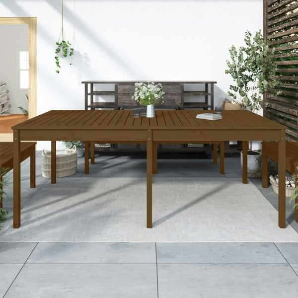 Berkfield Garden Table Honey Brown 203.5x100x76 cm Solid Wood Pine