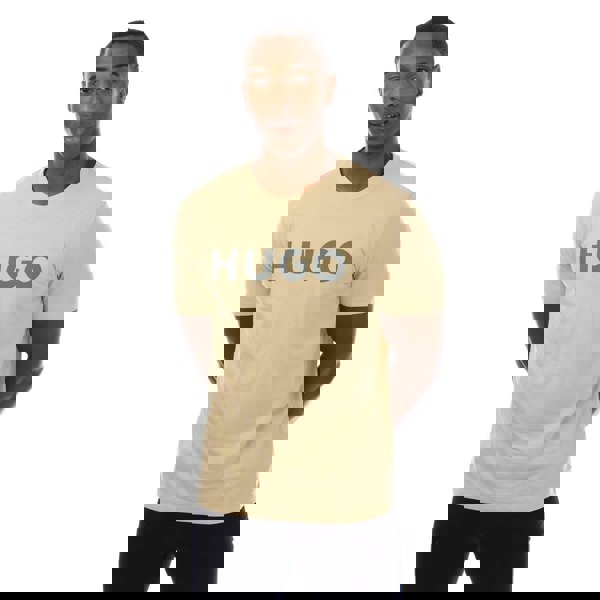 Hugo Mens Dulivio Logo T-Shirt - Beige