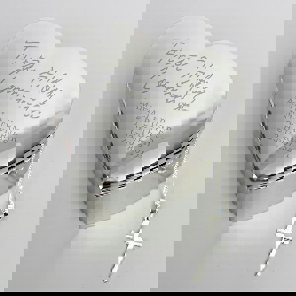 Personalised Memento Company Personalised First Holy Communion Heart Trinket Box & Cross Necklace Set