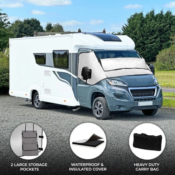 Monstershop Waterproof Motorhome Insulated Screen Cover with Carry Bag