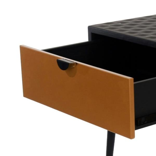 Core Products Jupiter Metal 1-Drawer Bedside Cabinet