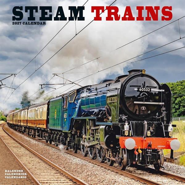 Steam Trains Calendar 2027, Wall Calendars, Month To View, Transport, Gift