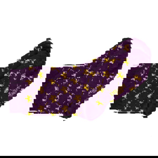 Embassy London Footsie - Purple - Women's cotton crew socks UK 3 to 7 in dark purple