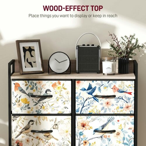 Wyld Haus Tonona Wooden White 6 Drawer Storage Chest