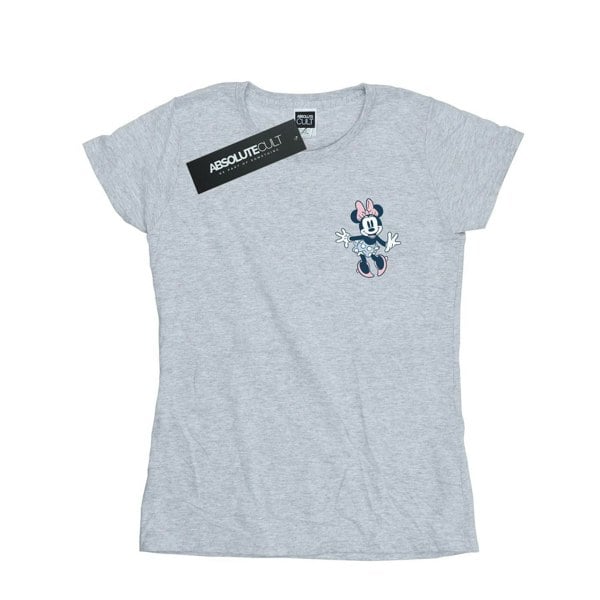 Disney Womens/Ladies Minnie Mouse Dancing Chest Cotton T-Shirt - Sports Grey