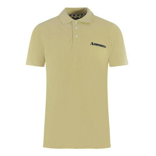 Aquascutum Mens Boxed Logo Polo Shirt - Yellow - 