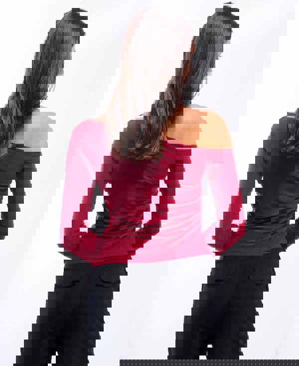 Needs No Label Burgundy Jersey Hardware Top