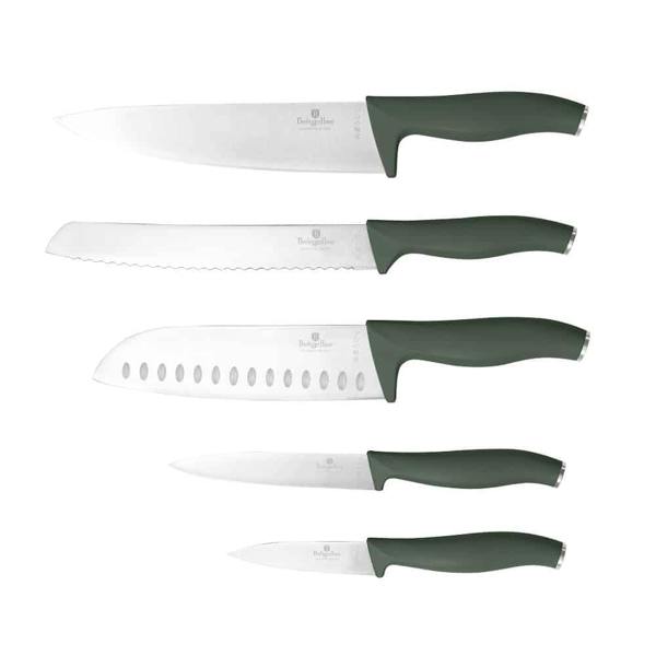 6 pcs knife set Berlinger Haus BH2751 Matte Green