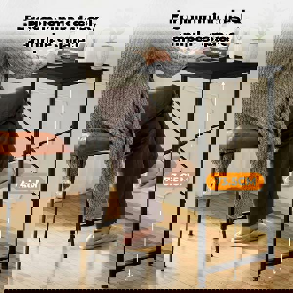 Levede PC Desk Laptop Study Table with Storage Bag for Home Office Workstation