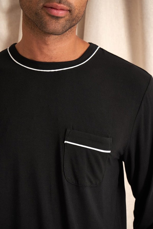 Mister You Bamboo Pyjama Set in BlackNightwear