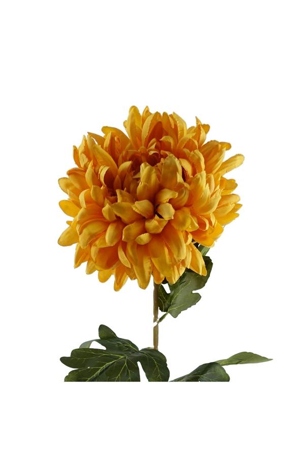 Dyzi Extra Large Orange Reflex Chrysanthemum Silk Flower Stem 75cm