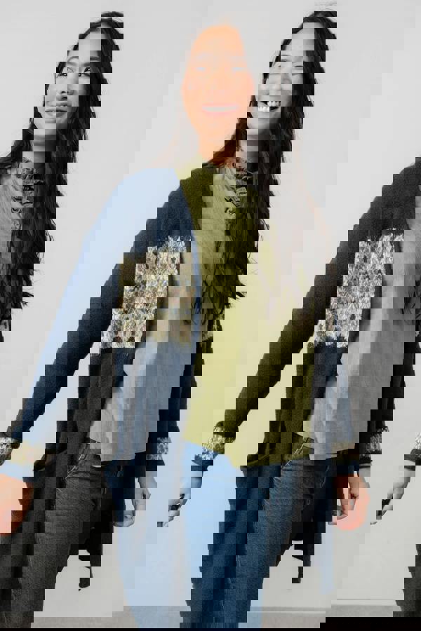 Elise Tie Neck Pointelle Jumper Black | Lily and Me Clothing